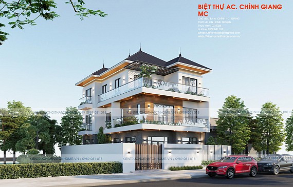 BIỆT THỰ HIỆN ĐẠI MÁI NHẬT - KĐT HỒNG VẬN - MÓNG CÁI