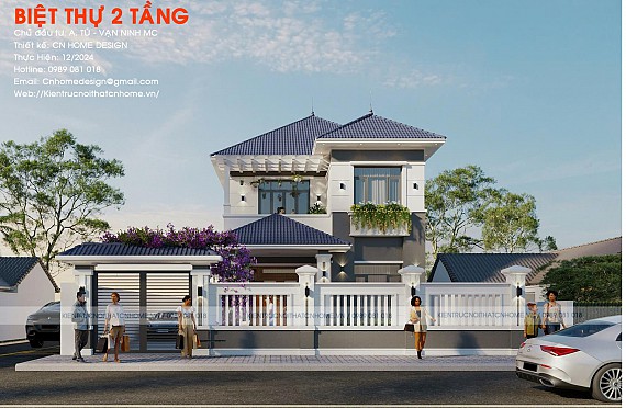 BIỆT THỰ 2 TẦNG MÁI NHẬT - VẠN NINH - MÓNG CÁI