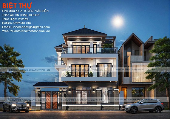 BIỆT THỰ HIỆN ĐẠI MÁI NHẬT -  A. TUYÊN  - VÂN ĐỒN - QUẢNG NINH