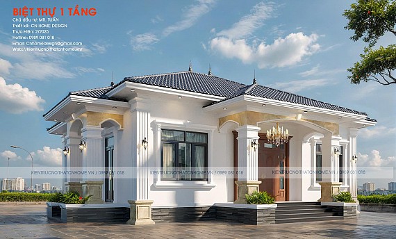 BIỆT THỰ 1 TẦNG TÂN CỔ ĐIỂN - MR. TUẤN - NINH DƯƠNG - MÓNG CÁI